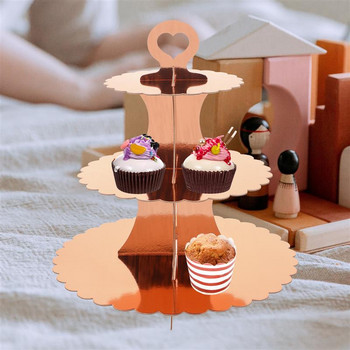 Stand Cupcake Cake Paper Tower Tier Cup Display Θήκη για επιδόρπιο Party Βολικό αξεσουάρ Χάρτινο πολλαπλών χρήσεων Χριστουγεννιάτικη πίτα