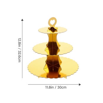 Stand Cupcake Cake Paper Tower Tier Cup Display Θήκη για επιδόρπιο Party Βολικό αξεσουάρ Χάρτινο πολλαπλών χρήσεων Χριστουγεννιάτικη πίτα