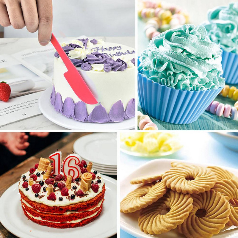 Cepšanas kūkas dekorēšanas rīks Nerūsējošā tērauda mīklas izstrādājumu pildījuma inžektors šļirces dekorēšanas komplekts Deserta dekorētājs ar 3 padomiem 1 Spa