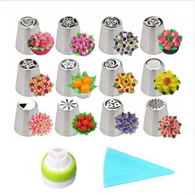 Mlaznice za cijevi Cvjetić od nehrđajućeg čelika Savjet za tijesto Kuhinjski kolačići Alati za ukrašavanje kolača Ruski tulipan Utičnica za glazuru