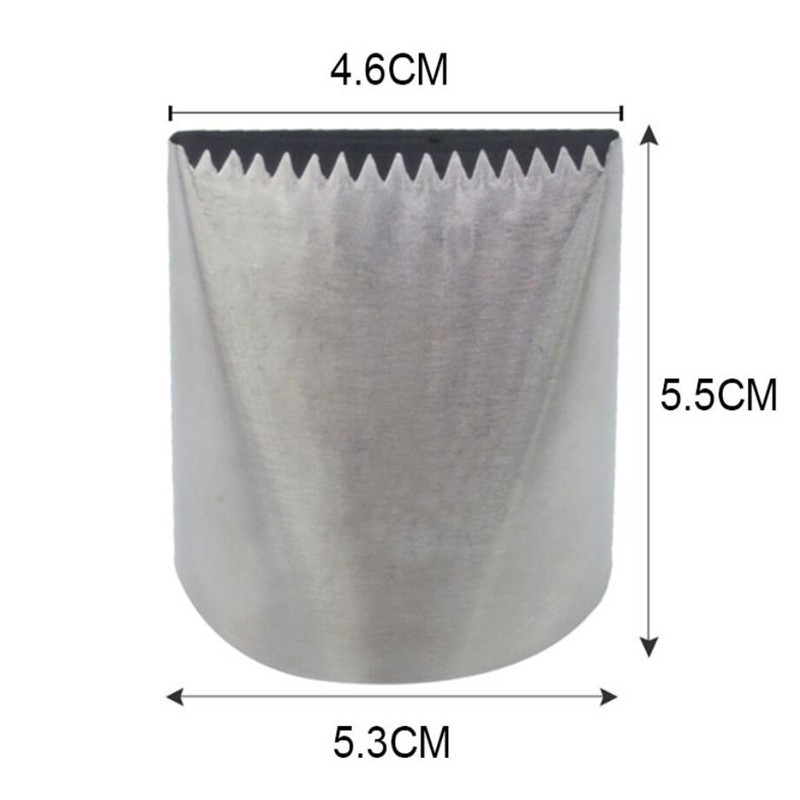 1db Extra nagy rozsdamentes acél fúvóka Jegesítő csövek fúvókák Krém torta díszítő eszközök Süteményhegy Fondant sütési kellékek