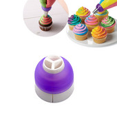 Pungă pentru glazură în 3 culori, instrument de conversie a duzei, cremă, pungă de patiserie, decorare pentru prăjituri cu fondant.