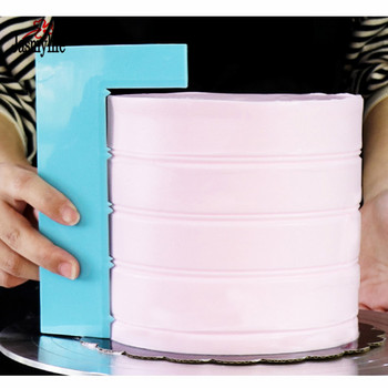 Моделиране По-гладка машина за полиране Скрепер за торти Острие Сладкарски шпатули Комплект гребени за глазура за сладкиши Инструменти за печене на торти Направи си сам Форми за печене