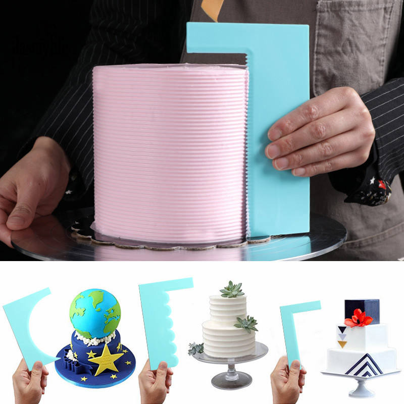 Modeliavimo glotnesnis poliravimo įrankis Tortų gremžtuko peiliukas tešlos mentelės tešlos glazūros šukų rinkinys Kepimo įrankiai pyragams „pasidaryk pats“ formos kepimui