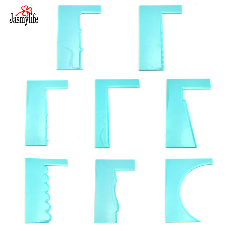 Modeliavimo glotnesnis poliravimo įrankis Tortų gremžtuko peiliukas tešlos mentelės tešlos glazūros šukų rinkinys Kepimo įrankiai pyragams „pasidaryk pats“ formos kepimui