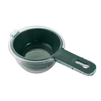 Finom hálós műanyag lisztszita fogantyúval lé teaszűrő szűrőszűrő élelmiszer babszűrő sziták shakerek konyhai eszköz