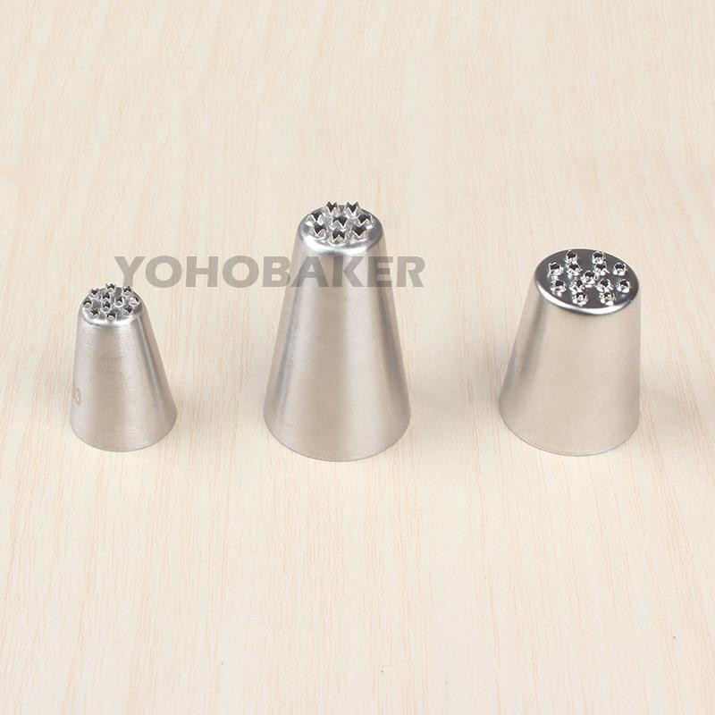 1/3 ΤΕΜ. Συμβουλές διακόσμησης κρέμας με γρασίδι κέικ Σετ ακροφύσιο Εργαλεία διακόσμησης για κέικ κέικ για κέικ κέικ ζαχαροπλαστείο Καλαμάκι από ανοξείδωτο χάλυβα