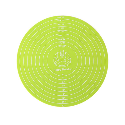 Kūku grozāmais galds, silikona paklājiņš kūkai ar izmēru nepiedegošu, augstas temperatūras izturīgu cepšanas rīka virtuves sīkrīku