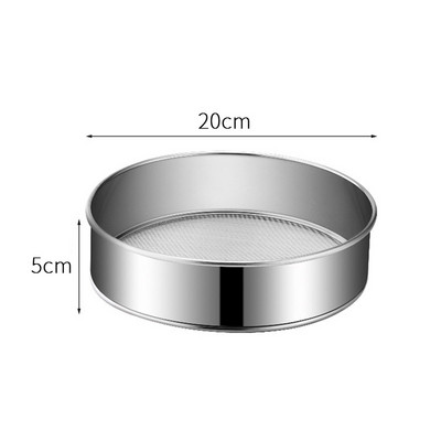 Kuhinjsko sitno mrežasto sito za brašno Profesionalno okruglo sito od nehrđajućeg čelika Cjedilo za brašno Najbolje za kuhinju Pečenje čajnog kolača