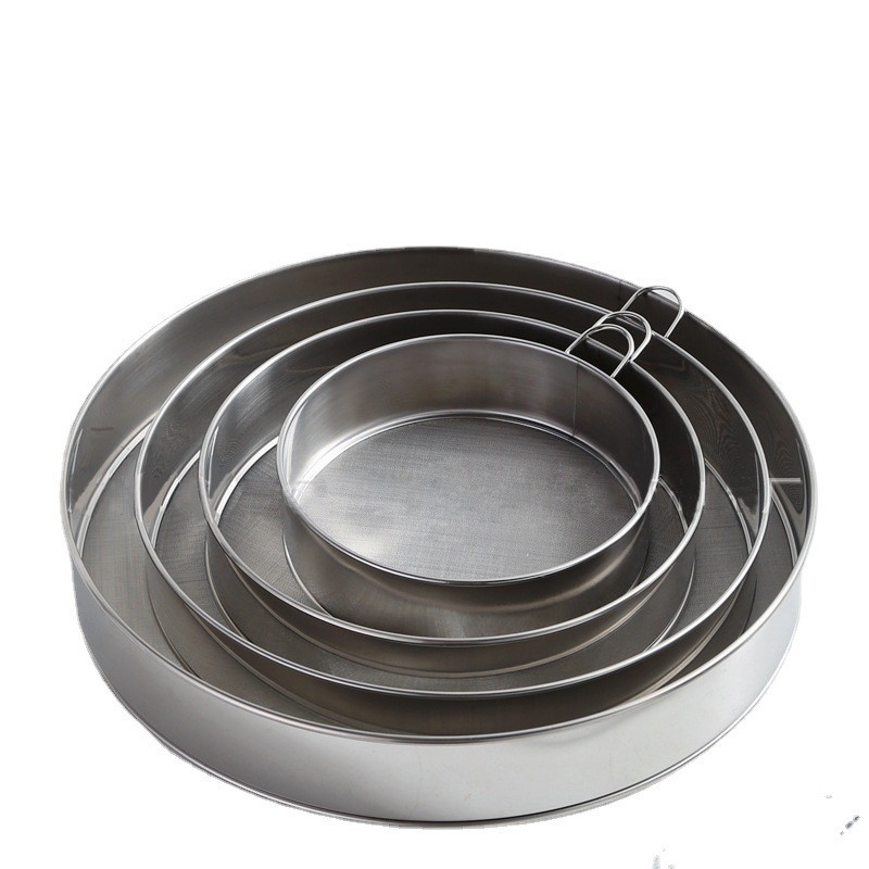 Kuhinjsko sitno mrežasto sito za brašno Profesionalno okruglo sito od nehrđajućeg čelika Cjedilo za brašno Najbolje za kuhinju Pečenje čajnog kolača