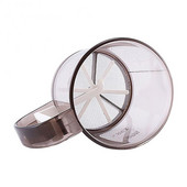 Rokas pulvera miltu sieta krūze Tīkla sieta sietiņš Plastmasas sieta glāze ar mērīšanas skalu Cepšanas konditorejas izstrādājumu virtuves rīks