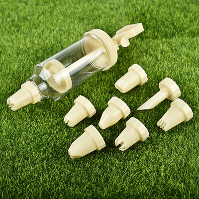 Konditorejas izstrādājumu cepumu padomi Konditorejas sprauslas Plastmasas krējuma sprausla Krējuma pistole DIY konditorejas izstrādājumu šļirce ekstrūderis virtuves sīkrīki