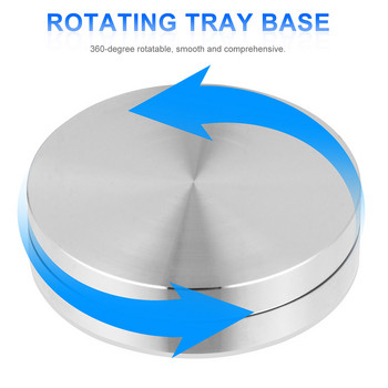 Въртяща се стойка за торта Въртяща се маса Cake Rotator Base Lager Алуминиева сплав Въртяща се стойка за торта за торта Сладкиши Cupcake