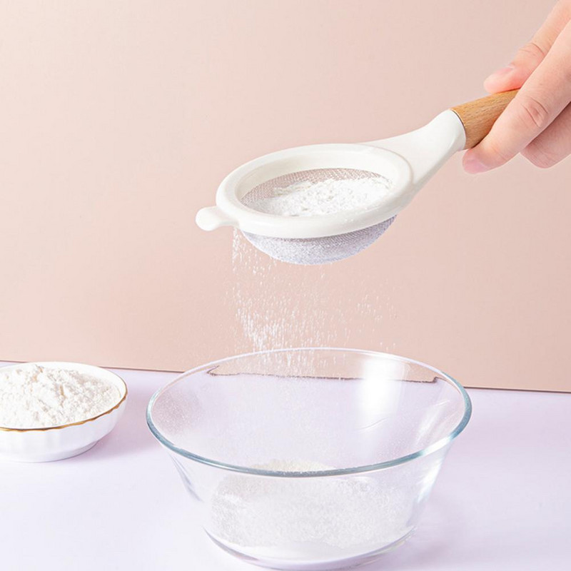 Sietiņš Karote Vienveidīgs Caurums Smalks Acs dubultā āķis Manuāli miltu siets Cukurs Kafija Rokas tīkla filtrs Virtuves padeve