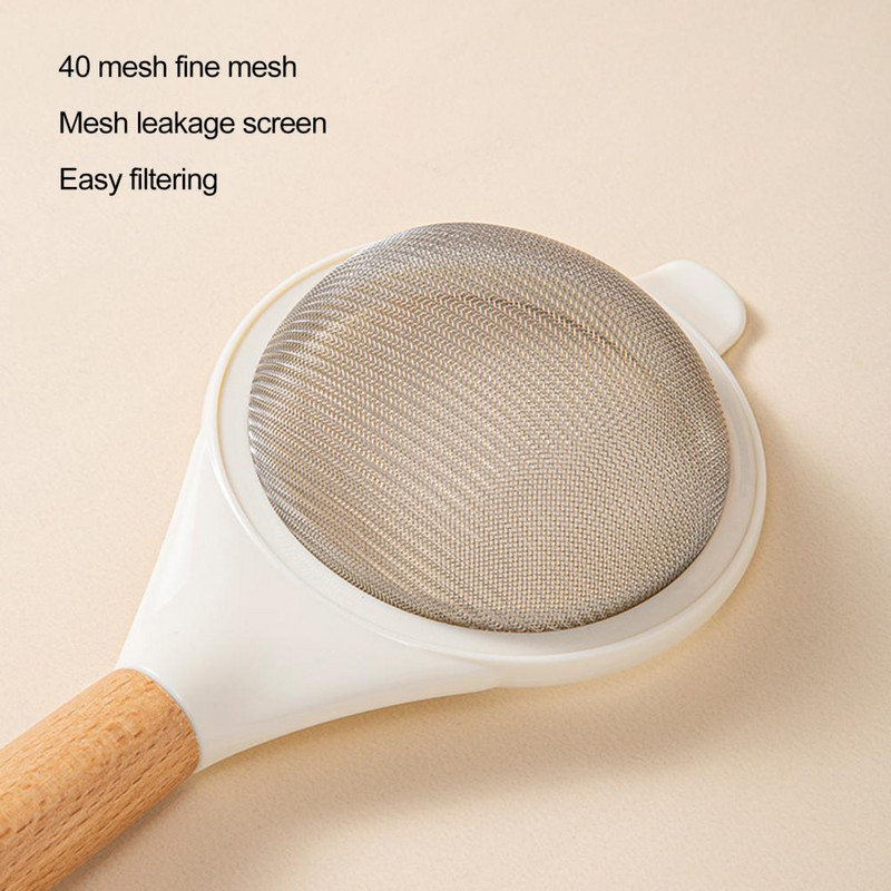 Sietiņš Karote Vienveidīgs Caurums Smalks Acs dubultā āķis Manuāli miltu siets Cukurs Kafija Rokas tīkla filtrs Virtuves padeve