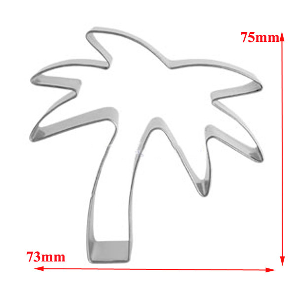 1 vnt paplūdimio Vaisių kokoso medžio sausainių pjaustyklė Ledų fondant torto formelės kepimo įrankis metalinis sausainių drožtuvas saldainių konditerijos įrankiai