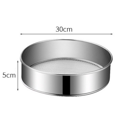 304 nerūdijančio plieno miltų sietelis 60 tinklelio sutirštinto sezamo kepimo įrankiai, kuriuose laikomi itin smulkūs miltai Sijoti virtuvės reikmenys