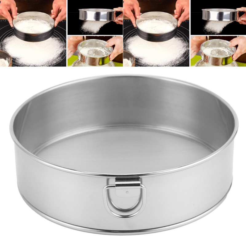 304 nerūdijančio plieno miltų sietelis 60 tinklelio sutirštinto sezamo kepimo įrankiai, kuriuose laikomi itin smulkūs miltai Sijoti virtuvės reikmenys