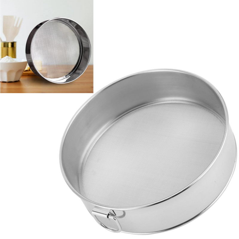 304 nerūdijančio plieno miltų sietelis 60 tinklelio sutirštinto sezamo kepimo įrankiai, kuriuose laikomi itin smulkūs miltai Sijoti virtuvės reikmenys