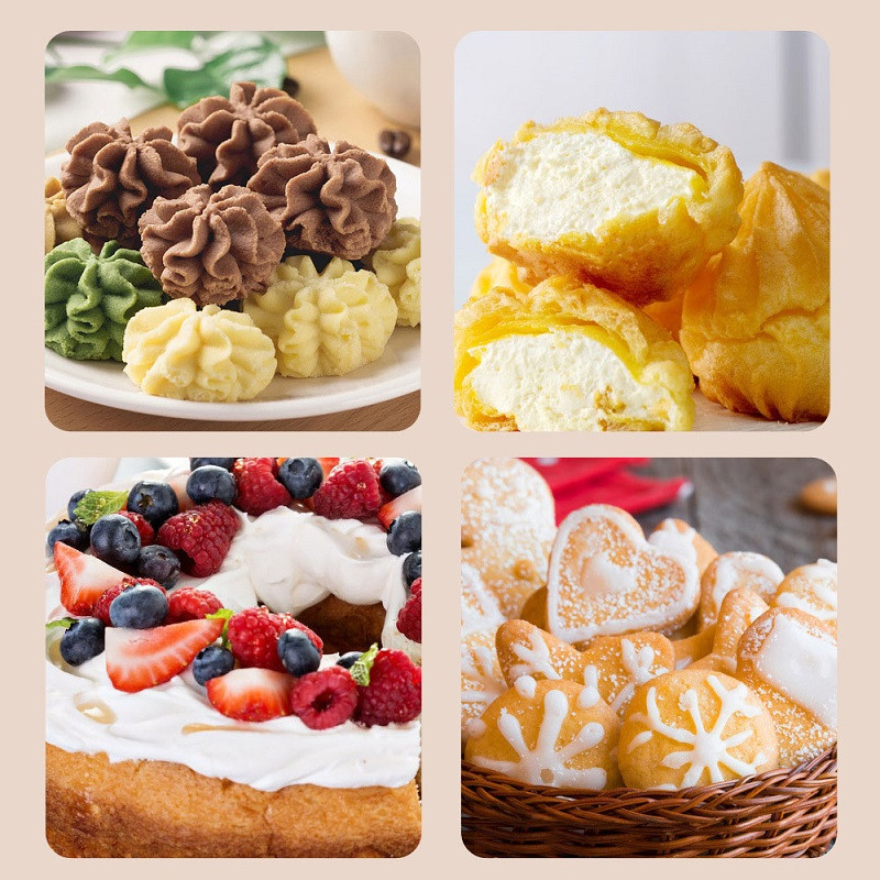 Koogikreem Kaunistuspüstoli komplekt Otsikud Lilletükk Ülikond Kondiitritooted DIY Küpsiste süstal Muffini magustoiduekstruuder Köögitööriist