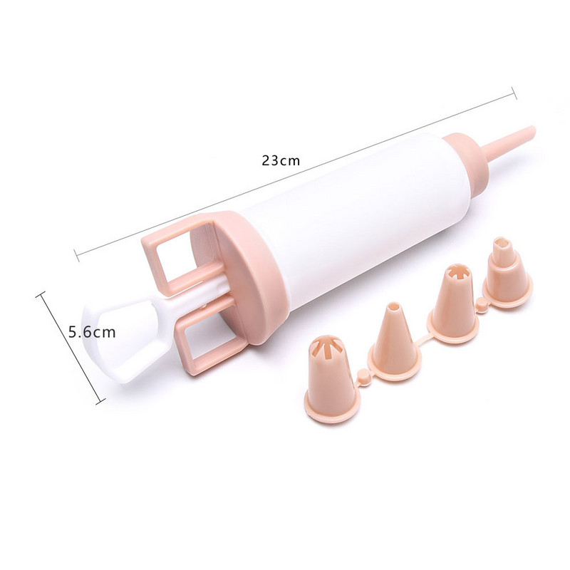 Koogikreem Kaunistuspüstoli komplekt Otsikud Lilletükk Ülikond Kondiitritooted DIY Küpsiste süstal Muffini magustoiduekstruuder Köögitööriist