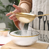 Konyhai rozsdamentes acél 8 cm-es lisztszita lisztszűrő szitapor kézi teaolajszűrő hálószűrő szita sütőeszközök