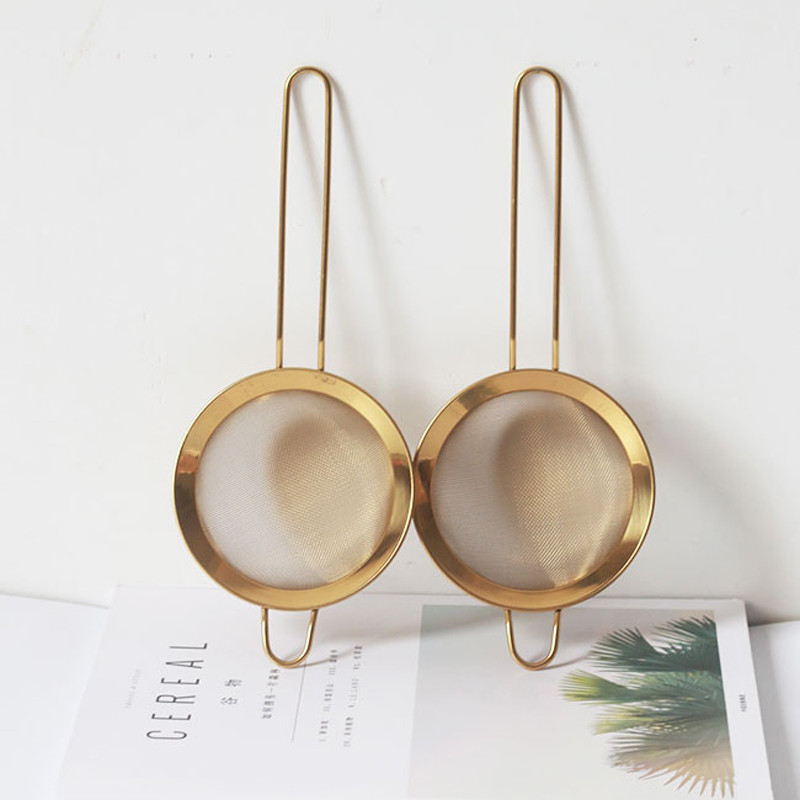 Konyhai rozsdamentes acél 8 cm-es lisztszita lisztszűrő szitapor kézi teaolajszűrő hálószűrő szita sütőeszközök