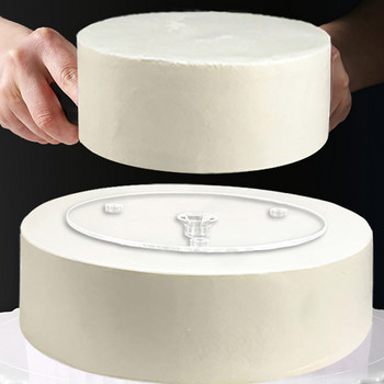 Многослойна стойка за торта Окачено уплътнение Поддържащ слой за торта Комплект пръти за дюбели за торта 3 бр. Пръчки с разделителна плоча за торта Инструмент за печене