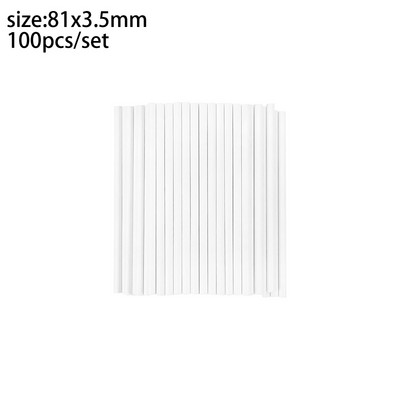 100 vnt. 8/10/15/20 cm balto popieriaus kieto šerdies ledinukų lazdelės šokoladiniams saldainių lazdelės Cake Pop lazdelės "pasidaryk pats" kepimo reikmenys