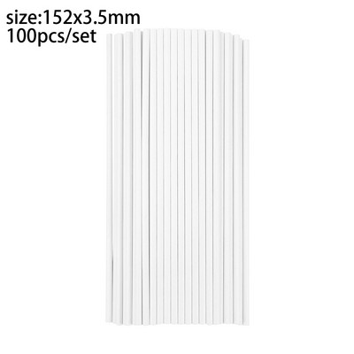 100 vnt. 8/10/15/20 cm balto popieriaus kieto šerdies ledinukų lazdelės šokoladiniams saldainių lazdelės Cake Pop lazdelės "pasidaryk pats" kepimo reikmenys