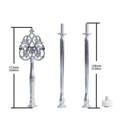 1 rinkinio torto lėkščių stovai, daugialypiai 2/3 pakopų lėkštės rankenos tvirtinimo aparatūros strypo įrankis torto lėkštės stovas Vestuvių gimtadienio tortų stovas