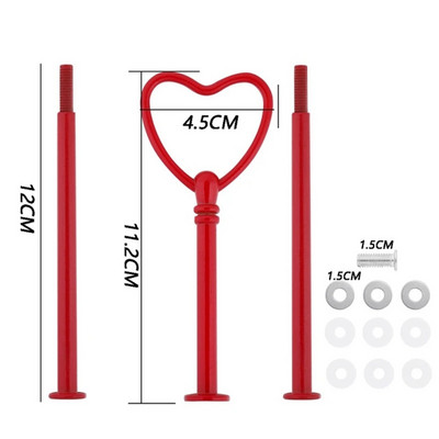 1 rinkinio torto lėkščių stovai, daugialypiai 2/3 pakopų lėkštės rankenos tvirtinimo aparatūros strypo įrankis torto lėkštės stovas Vestuvių gimtadienio tortų stovas