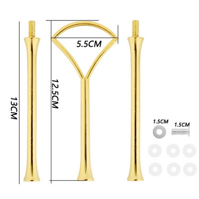 1 rinkinio torto lėkščių stovai, daugialypiai 2/3 pakopų lėkštės rankenos tvirtinimo aparatūros strypo įrankis torto lėkštės stovas Vestuvių gimtadienio tortų stovas