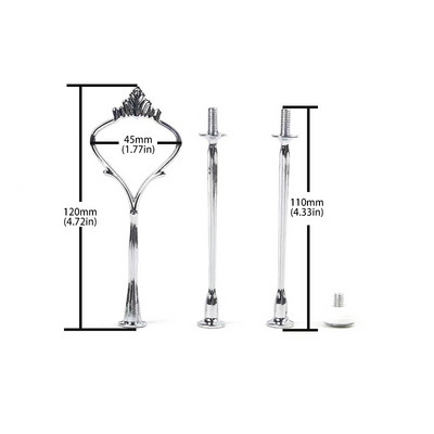 1 rinkinio torto lėkščių stovai, daugialypiai 2/3 pakopų lėkštės rankenos tvirtinimo aparatūros strypo įrankis torto lėkštės stovas Vestuvių gimtadienio tortų stovas