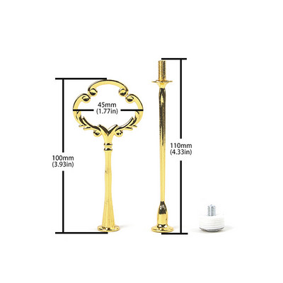 1 rinkinio torto lėkščių stovai, daugialypiai 2/3 pakopų lėkštės rankenos tvirtinimo aparatūros strypo įrankis torto lėkštės stovas Vestuvių gimtadienio tortų stovas
