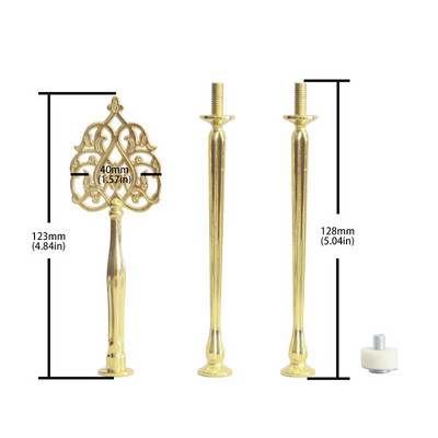 1 rinkinio torto lėkščių stovai, daugialypiai 2/3 pakopų lėkštės rankenos tvirtinimo aparatūros strypo įrankis torto lėkštės stovas Vestuvių gimtadienio tortų stovas