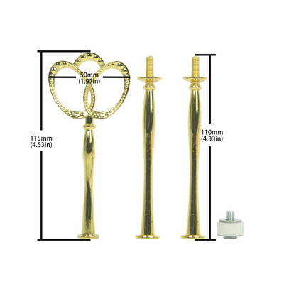 1 rinkinio torto lėkščių stovai, daugialypiai 2/3 pakopų lėkštės rankenos tvirtinimo aparatūros strypo įrankis torto lėkštės stovas Vestuvių gimtadienio tortų stovas