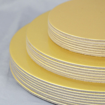 Χρυσή στρογγυλή σανίδα κέικ Κύκλος από χαρτόνι Διάμετρος βάσης 10,16,22,26 cm Ιδανική για Διακόσμηση κέικ Εργαλεία Δίσκος κέικ για επιδόρπιο Cupcake