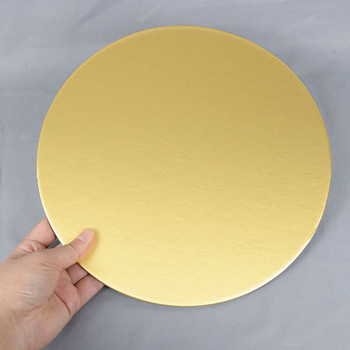 Златна кръгла дъска за торта Кръгла картонена основа с диаметър 10,16,22,26 см. Перфектна за украса на торта Поднос за кексчета Десерт Инструменти за торта