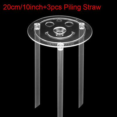 Daugiasluoksnis pyrago stovas, apvalus šypsenėlė Desertas tarpiklis atraminis rėmas tarpiklis polių sukrovimas laikiklis Tortų kepimo įrankiai "pasidaryk pats"