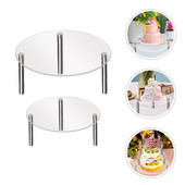 2 gab. kūku deserta turētāja displeja statīvs, caurspīdīgs cupcake, akrila kapacilos par figūru