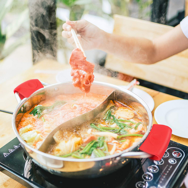 Silikoninis karštos rankenos laikiklis Karščiui atsparus puodų laikiklis indų rankena Ketaus keptuvės Rankenėlės Rankenos dangteliai Virtuvės prietaisai