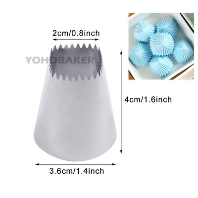 1GB Kvadrātveida kūkas dizaina krēma uzgaļi Konditorejas sprauslas Konditorejas glazūras cauruļvadu sprauslas Bico De Confeitar Fondant kūkas dekorēšanas rīki