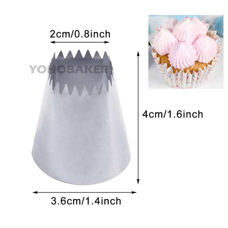 1GB Kvadrātveida kūkas dizaina krēma uzgaļi Konditorejas sprauslas Konditorejas glazūras cauruļvadu sprauslas Bico De Confeitar Fondant kūkas dekorēšanas rīki