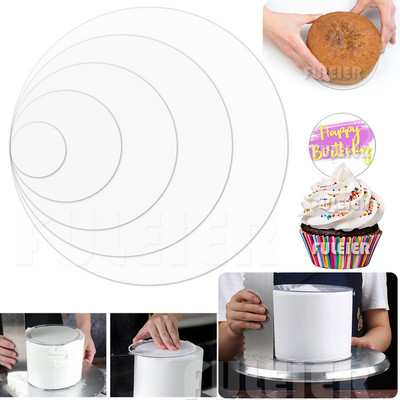 5/10/15/20/25 см кръгли акрилни дискове за торта DIY Art Blank Board Подставка за инструменти за торта Поставка Инструмент за декорация на торта Аксесоари за печене