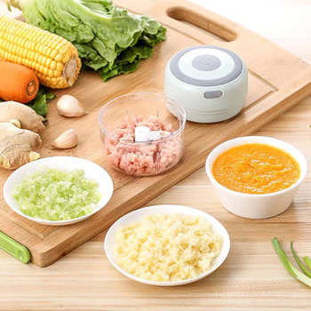 Μίνι ηλεκτρικός μύλος σκόρδου Chili Vegetable Chopper 100/250ML Wireless Portable Mixer Machine Crusher Kitchen Blender