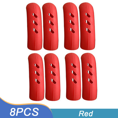 2/4/6 gab. Silikona pannas roktura vāka siltumizolācijas vāki katla ausu klipsis Neslīdošs tvaikonis kastroļa pannas roktura turētāja virtuves rīks