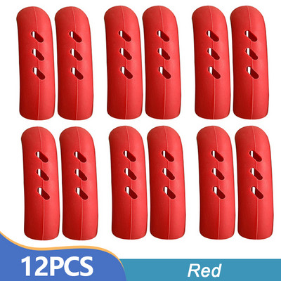 2/4/6 gab. Silikona pannas roktura vāka siltumizolācijas vāki katla ausu klipsis Neslīdošs tvaikonis kastroļa pannas roktura turētāja virtuves rīks