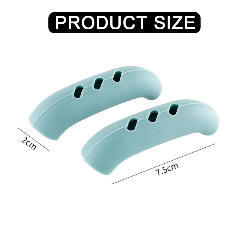 2/4/6 gab. Silikona pannas roktura vāka siltumizolācijas vāki katla ausu klipsis Neslīdošs tvaikonis kastroļa pannas roktura turētāja virtuves rīks