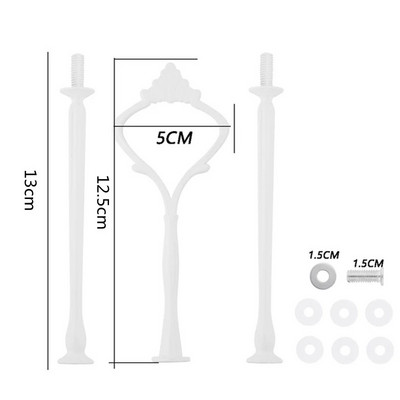 Naujas metalinis stovas „pasidaryk pats“ trijų sluoksnių vaisių lėkštės rėmo stovas užkandžių stovas dervos liejimo meno reikmenims